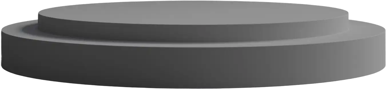 Modern showcase platform in gray, perfect for product displays.